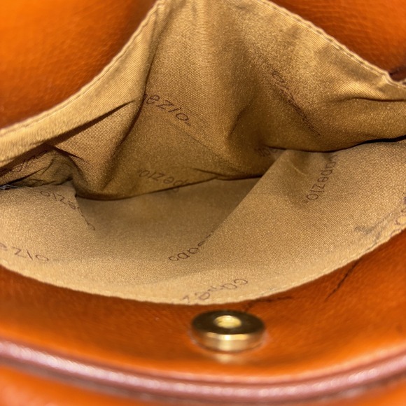 Vintage Capezio Double Top Handle Crossbody Purse Square 2‎ Tone Faux Leather - Picture 12 of 13